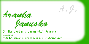 aranka janusko business card